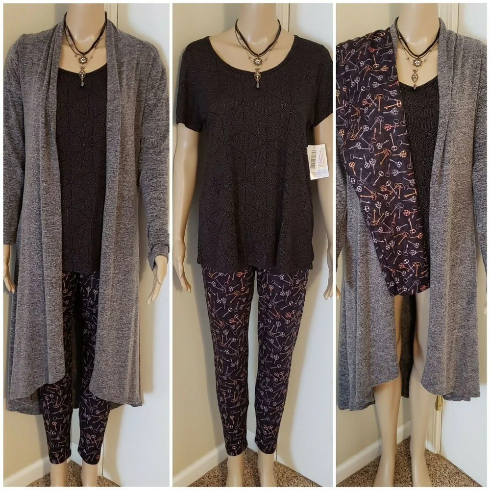 NWT LuLaRoe S Art Deco Geometric Black Classic T Tee Top - Pretty Gift! - Picture 14 of 16